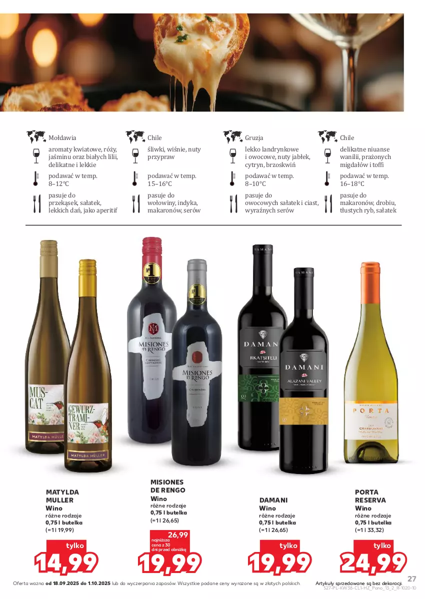 Gazetka promocyjna Kaufland - Barek Kauflandu - ważna 18.09 do 01.10.2025 - strona 27 - produkty: Makaron, Nuty, Por, Sałat, Ser, Wino