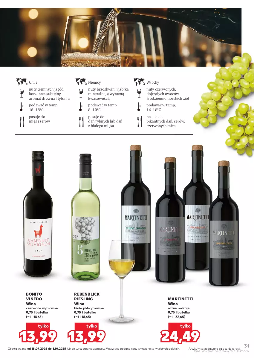 Gazetka promocyjna Kaufland - Barek Kauflandu - ważna 18.09 do 01.10.2025 - strona 31 - produkty: Jabłka, Nuty, Ser, Wino, Wino białe, Wino czerwone