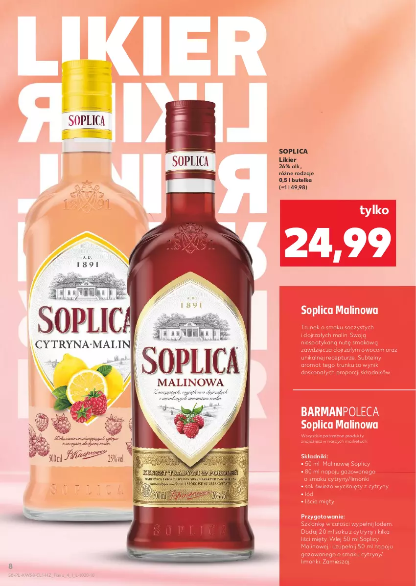 Gazetka promocyjna Kaufland - Barek Kauflandu - ważna 18.09 do 01.10.2025 - strona 8 - produkty: Cytryny, Likier, Por, Sok, Soplica