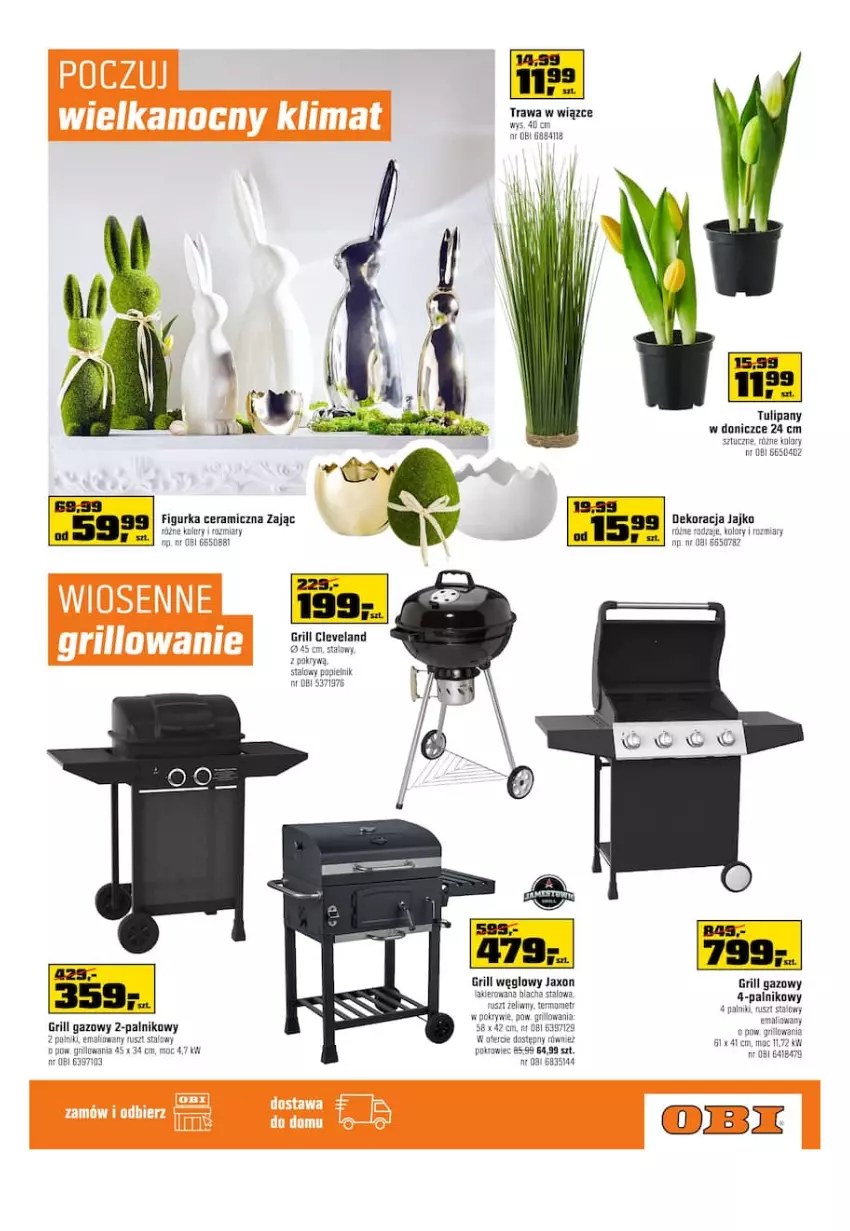 Gazetka promocyjna Obi - Gazetka OBI - ważna 30.03 do 12.04.2022 - strona 3 - produkty: Figurka ceramiczna, Grill, Grill gazowy, LG, Tulipan