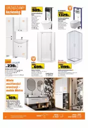 Gazetka promocyjna Obi - Gazetka OBI - Gazetka - ważna od 12.04 do 12.04.2022 - strona 22 - produkty: Kabina prysznicowa, Pur, Gra, Słupek, Meble łazienkowe, Perfecta, Tran, Szafka, Brodzik, Manta, Metro, Meble, Cersanit, Miska