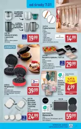 Gazetka promocyjna Aldi - Pełna oferta - Gazetka - ważna od 10.01 do 10.01.2026 - strona 23 - produkty: Przybory kuchenne, Makaron, Ser, Zaparzacz, Wycieraczka, Zlew, Sito, Gofrownica, Wełna, Szklanka, Cedzak, Piekarnik, Fa