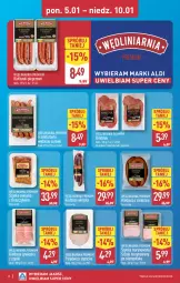 Gazetka promocyjna Aldi - Pełna oferta - Gazetka - ważna od 10.01 do 10.01.2026 - strona 8 - produkty: Polędwica, Kiełbasa wiejska, Kindziuk, Kiełbaski pieprzowe, Szynka, Pieprz, Frankfurterki, Kiełbasa