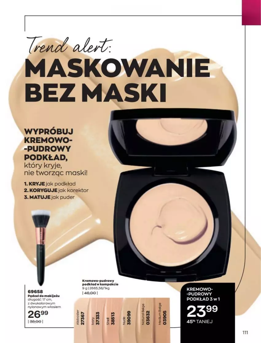 Gazetka promocyjna Avon - Katalog Avon 3/2022 kampania marzec - ważna 01.03 do 31.03.2022 - strona 111 - produkty: LG, Makijaż, Podkład, Puder