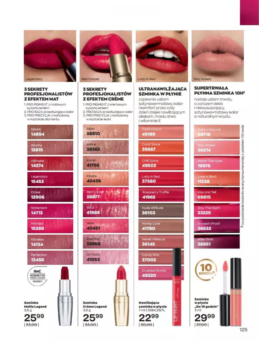 Gazetka promocyjna Avon - Katalog Avon 3/2022 kampania marzec - ważna 01.03 do 31.03.2022 - strona 125 - produkty: Inka, Kret, Olej, Szminka