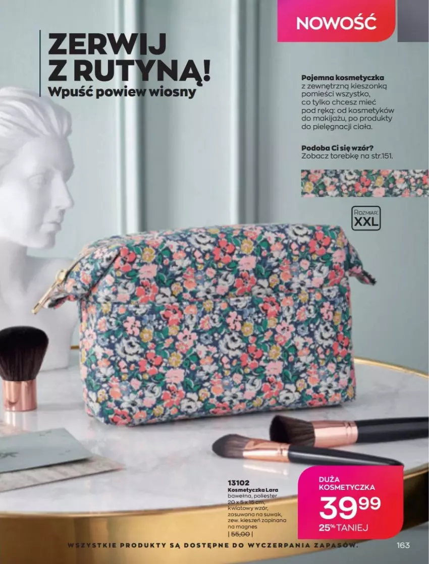 Gazetka promocyjna Avon - Katalog Avon 3/2022 kampania marzec - ważna 01.03 do 31.03.2022 - strona 163 - produkty: Kosmetyczka, Makijaż, Wełna