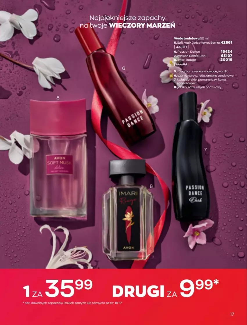 Gazetka promocyjna Avon - Katalog Avon 3/2022 kampania marzec - ważna 01.03 do 31.03.2022 - strona 17 - produkty: Fa, Jabłka, Kask, Mus, Olej, Róża, Velvet, Woda, Woda toaletowa