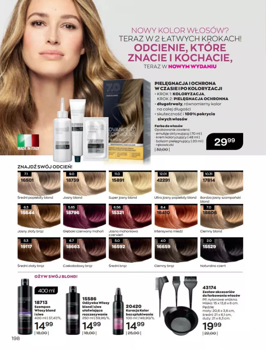 Gazetka promocyjna Avon - Katalog Avon 3/2022 kampania marzec - ważna 01.03 do 31.03.2022 - strona 198 - produkty: Fa, Farba do włosów, Miska, Odżywka, Szampon, Tera