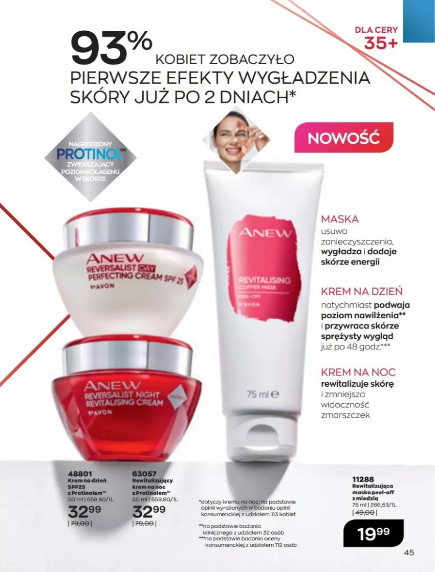 Gazetka promocyjna Avon - Katalog Avon 3/2022 kampania marzec - ważna 01.03 do 31.03.2022 - strona 45 - produkty: Krem na dzień, Krem na noc, Mars, Maska