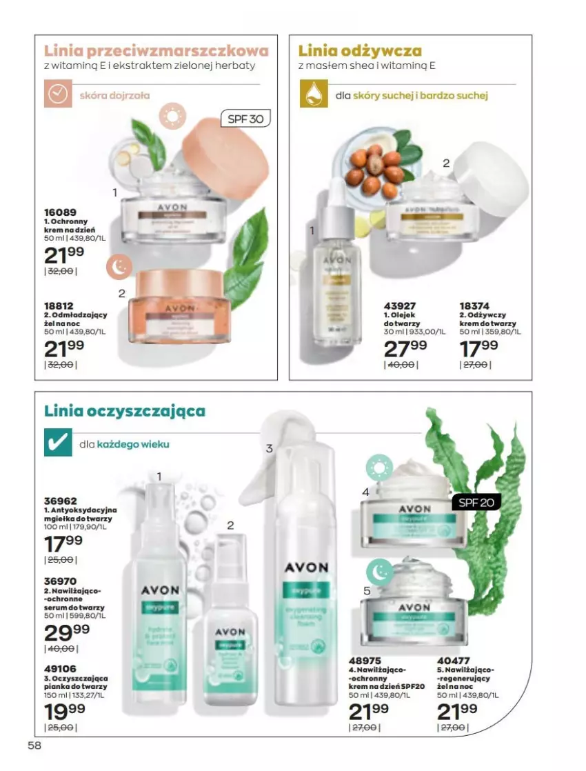 Gazetka promocyjna Avon - Katalog Avon 3/2022 kampania marzec - ważna 01.03 do 31.03.2022 - strona 58 - produkty: Krem na dzień, Mars, Ochronny krem, Olej, Rum