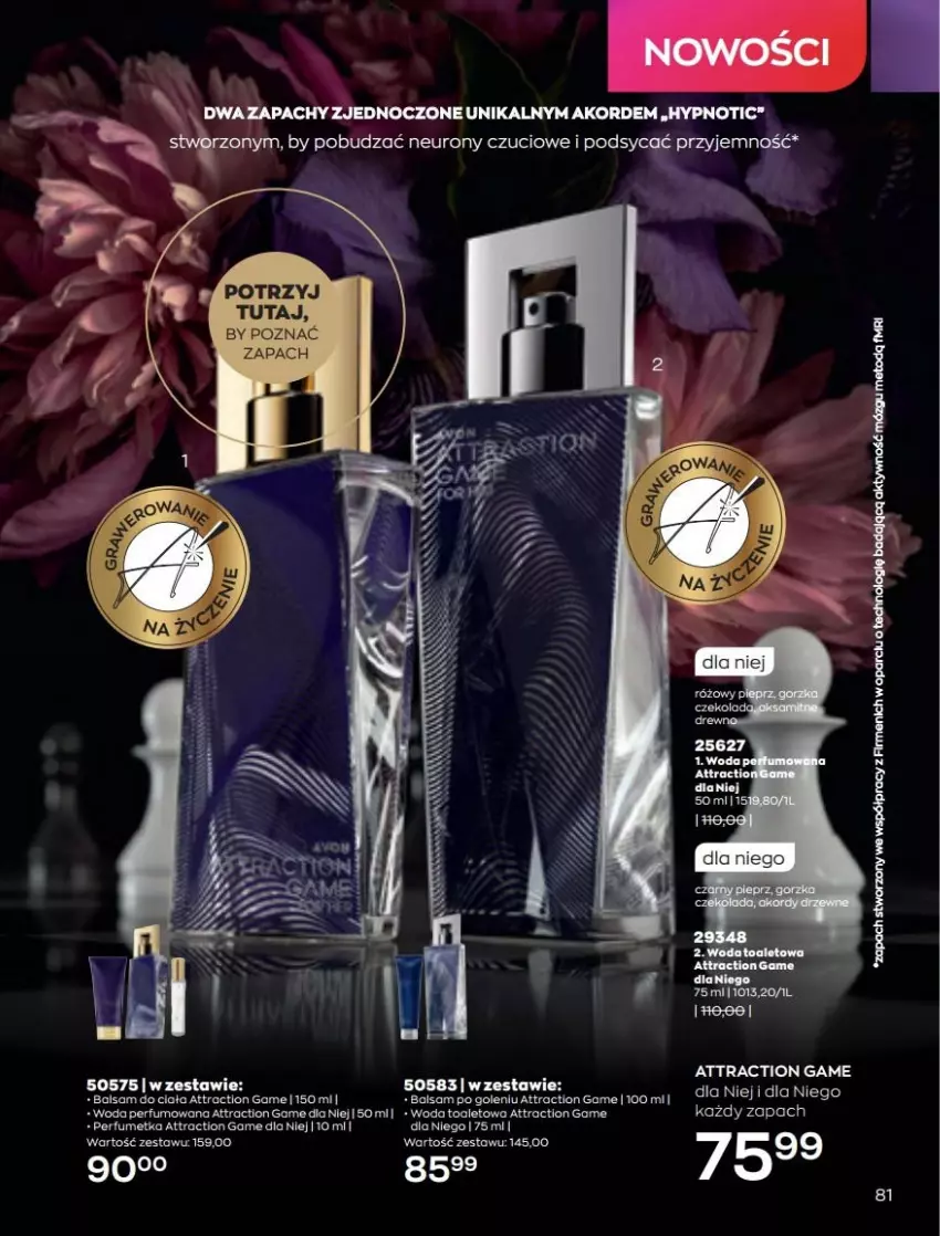 Gazetka promocyjna Avon - Katalog Avon 3/2022 kampania marzec - ważna 01.03 do 31.03.2022 - strona 81 - produkty: Balsam po goleniu, Czekolada, Fa, Klej, Perfum, Woda, Woda toaletowa