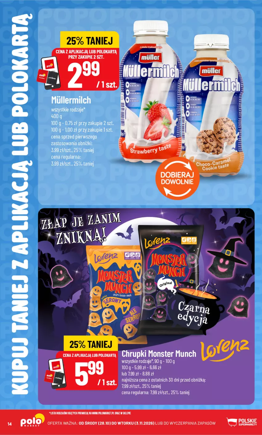 Gazetka promocyjna PoloMarket - Katalog Kupuj taniej z POLOappką - ważna 28.10 do 03.11.2026 - strona 14 - produkty: Monster Munch
