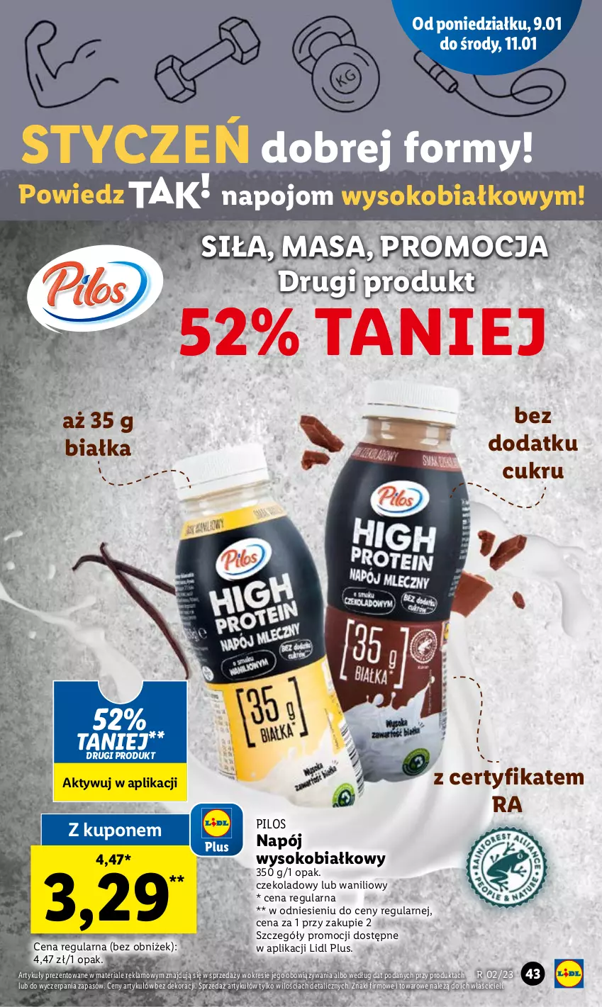 Gazetka promocyjna Lidl - GAZETKA - ważna 09.01 do 11.01.2023 - strona 47 - produkty: Napój, Pilos, Sok