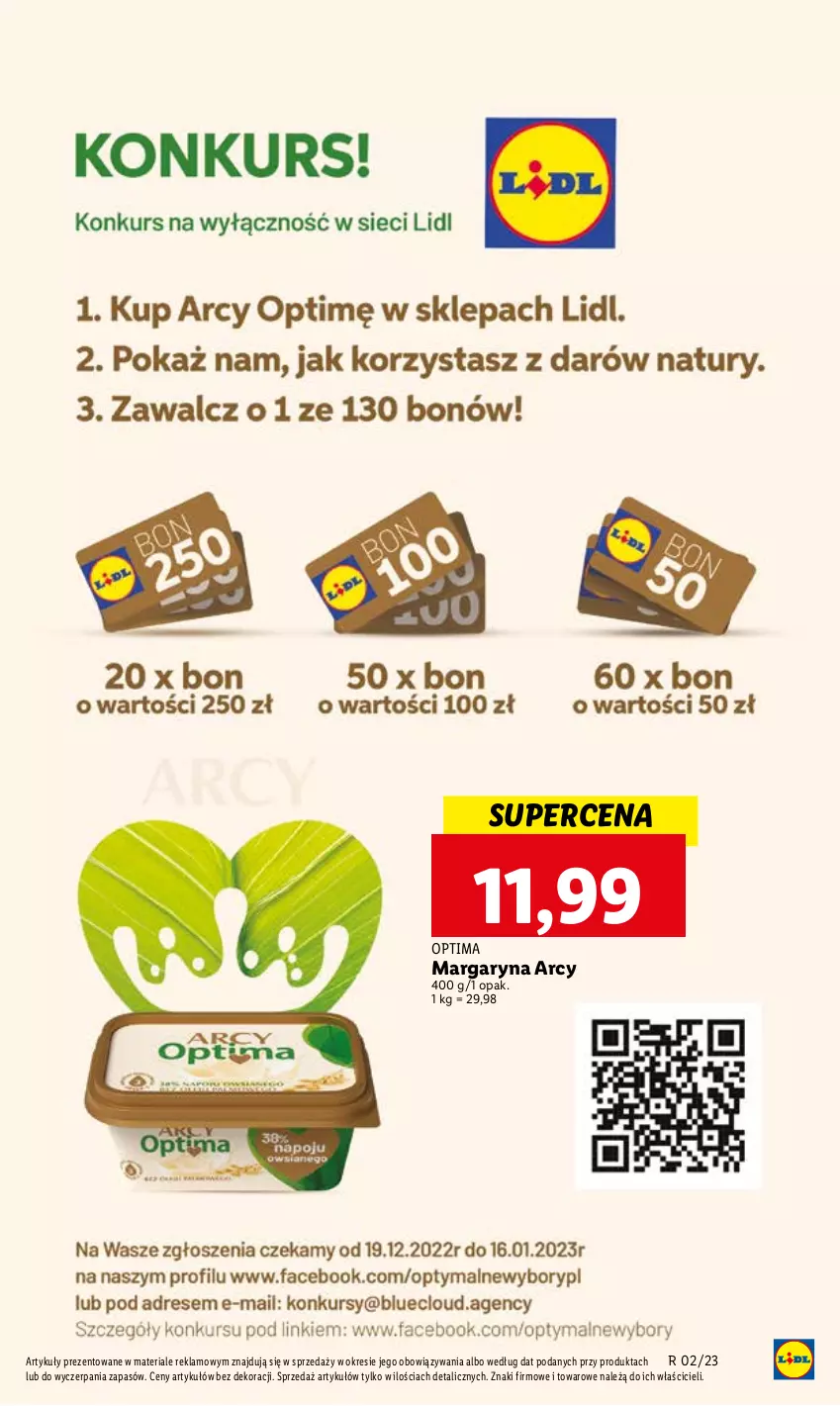 Gazetka promocyjna Lidl - GAZETKA - ważna 09.01 do 11.01.2023 - strona 66 - produkty: Margaryna, Optima