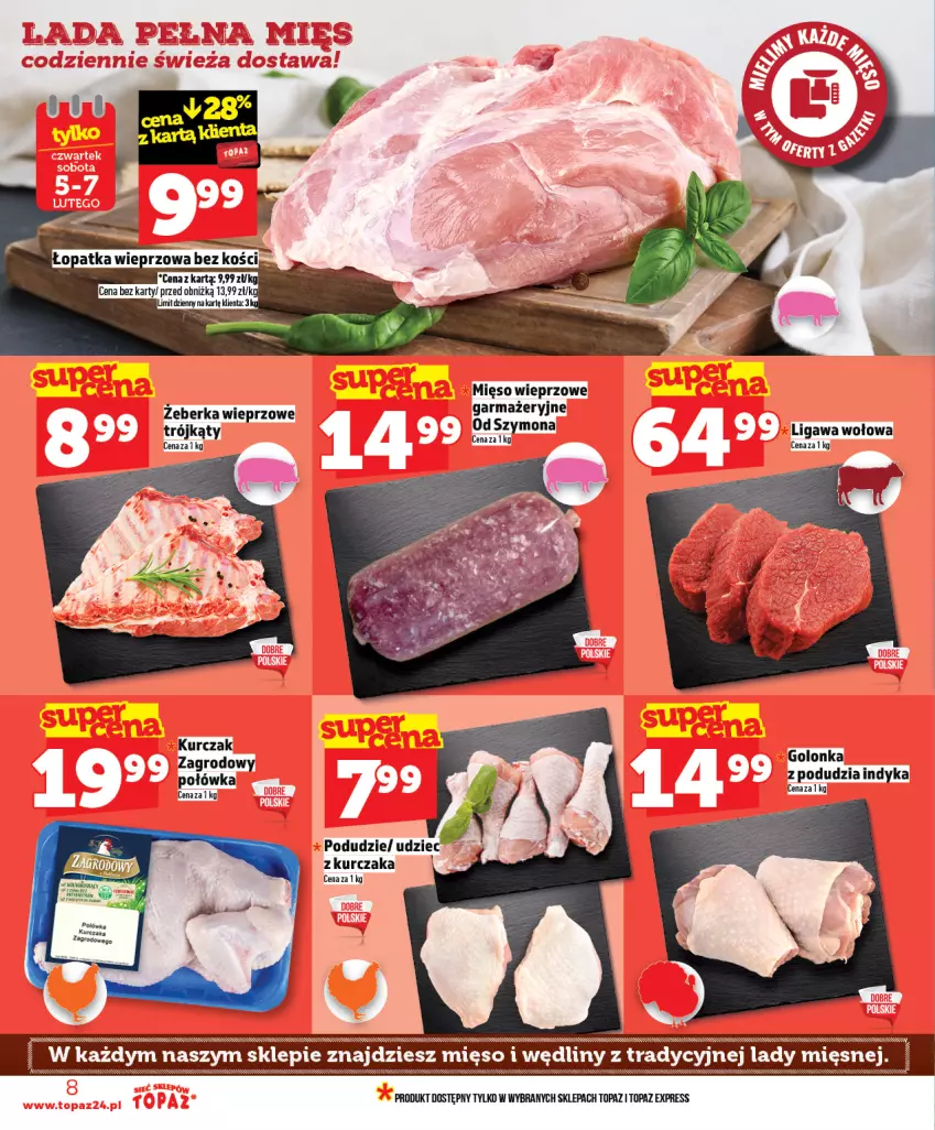 Gazetka promocyjna Topaz - Gazetka - ważna 05.02 do 11.02.2026 - strona 8 - produkty: Kurczak, Mięso, Mięso wieprzowe, Top