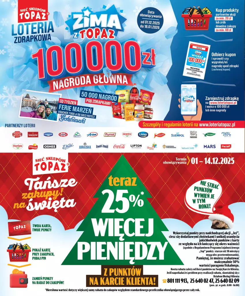 Gazetka promocyjna Topaz - Gazetka - ważna 04.12 do 10.12.2025 - strona 12 - produkty: Gra, Lipton, Mars, Mięta, Piec