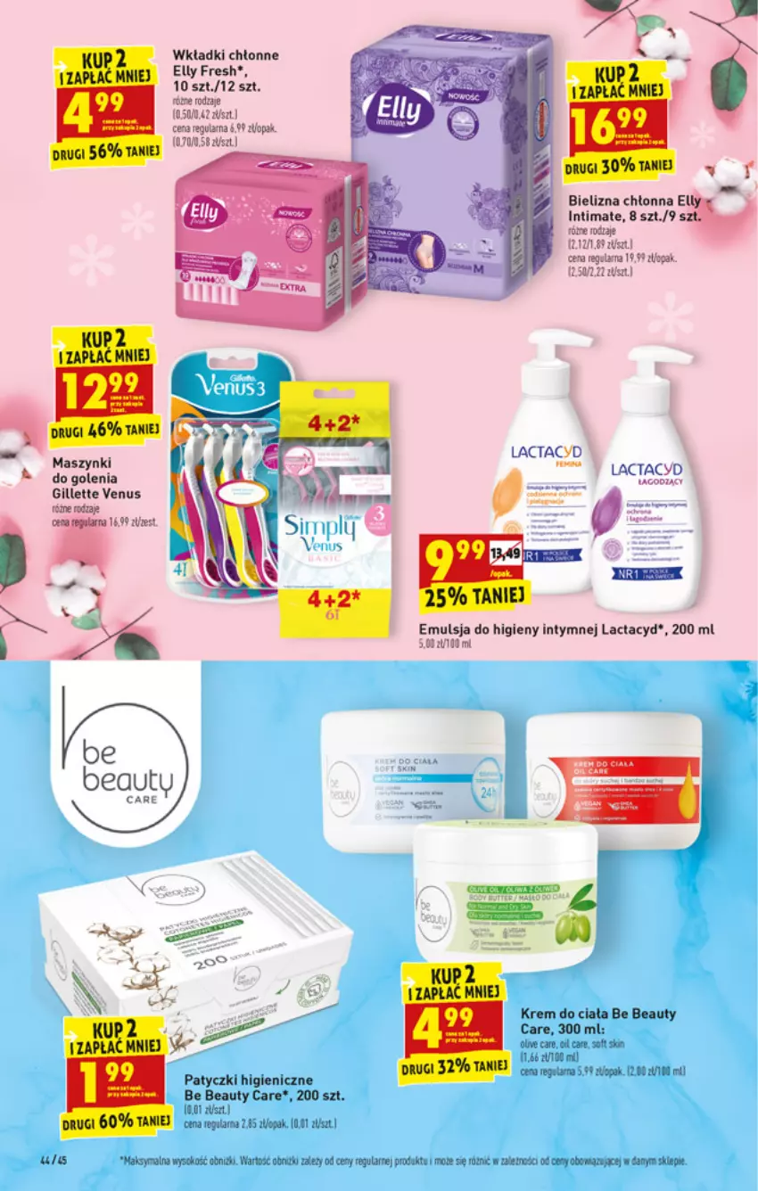 Gazetka promocyjna Biedronka - W tym tygodniu PN - ważna 12.04 do 17.04.2021 - strona 44 - produkty: Be Be, Bielizna, Emulsja, Fa, Gala, Gillette, Gillette Venus, Krem do ciała, Lactacyd, LANA, Sok, Venus, Wkładki