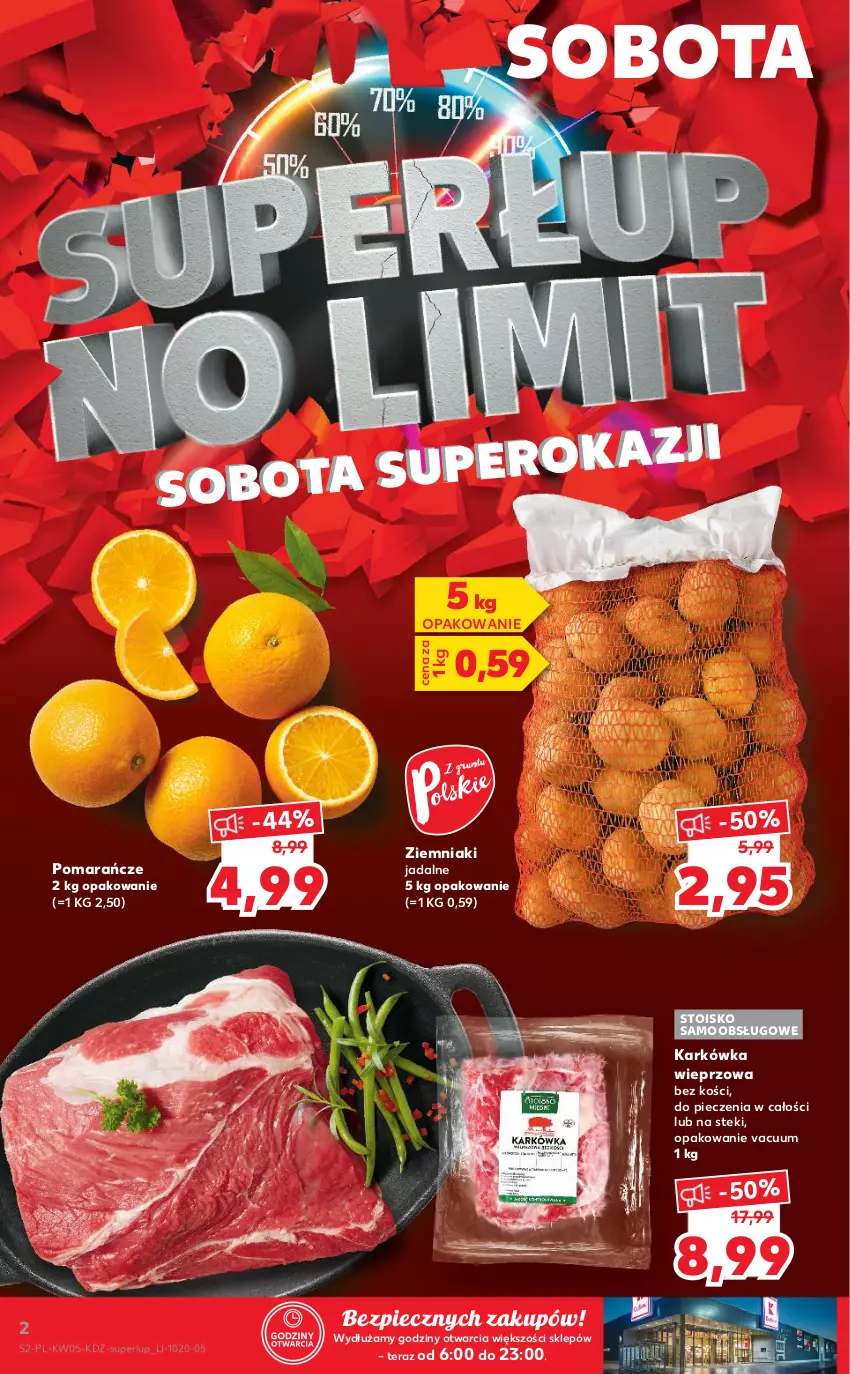 Gazetka promocyjna Kaufland - OFERTA TYGODNIA - ważna 04.02 do 10.02.2021 - strona 2 - produkty: Karkówka wieprzowa, Piec, Pomarańcze, Stek, Tera, Ziemniaki