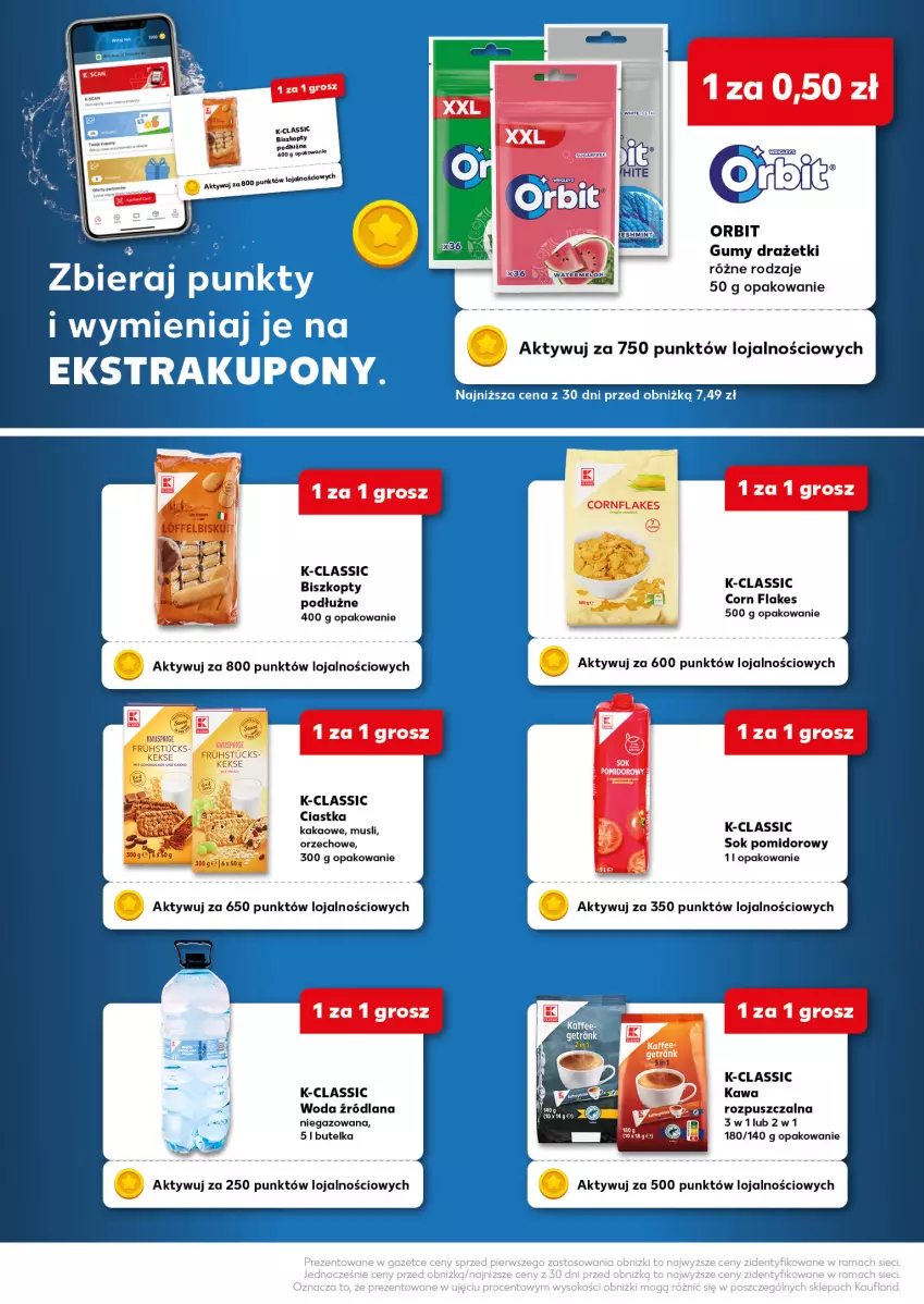 Gazetka promocyjna Kaufland - Kaufland - ważna 24.07 do 06.08.2025 - strona 4 - produkty: Biszkopty, Ciastka, Corn flakes, Kakao, Kawa, Kawa rozpuszczalna, LANA, Mus, Orbit, Sok, Sok pomidorowy, Woda