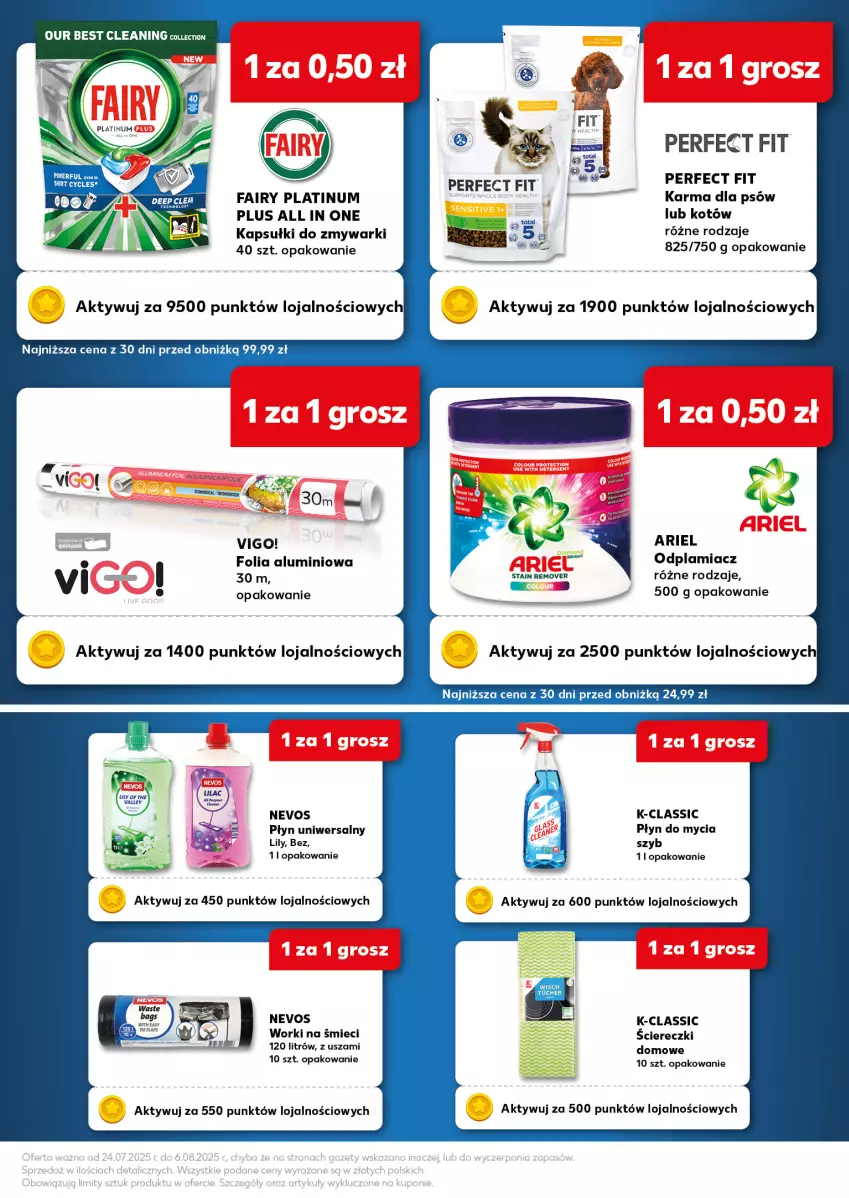 Gazetka promocyjna Kaufland - Kaufland - ważna 24.07 do 06.08.2025 - strona 7 - produkty: Ariel, Fa, Fairy, Folia aluminiowa, Odplamiacz, Płyn do mycia, Worki na śmiec, Worki na śmieci, Zmywarki