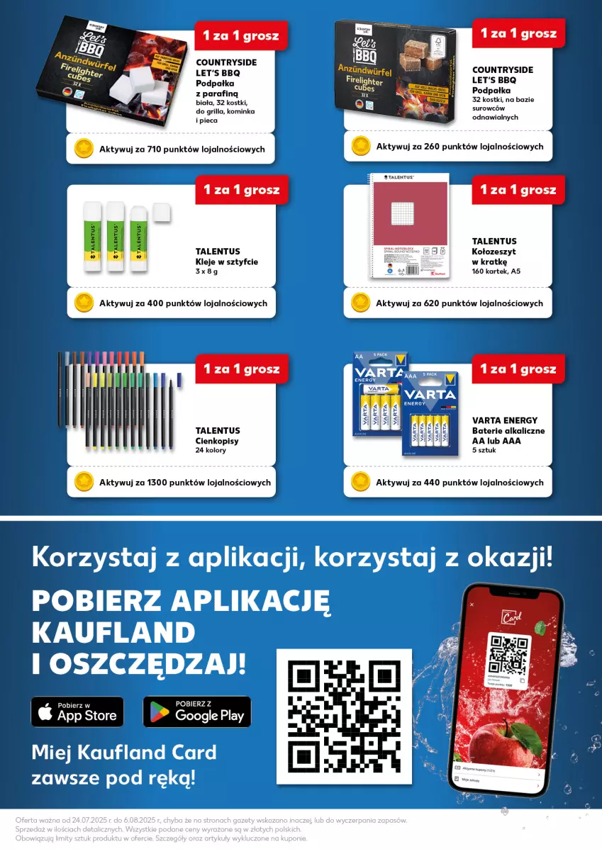 Gazetka promocyjna Kaufland - Kaufland - ważna 24.07 do 06.08.2025 - strona 8 - produkty: Baterie alkaliczne, Grill, Inka, Klej, Piec, Varta