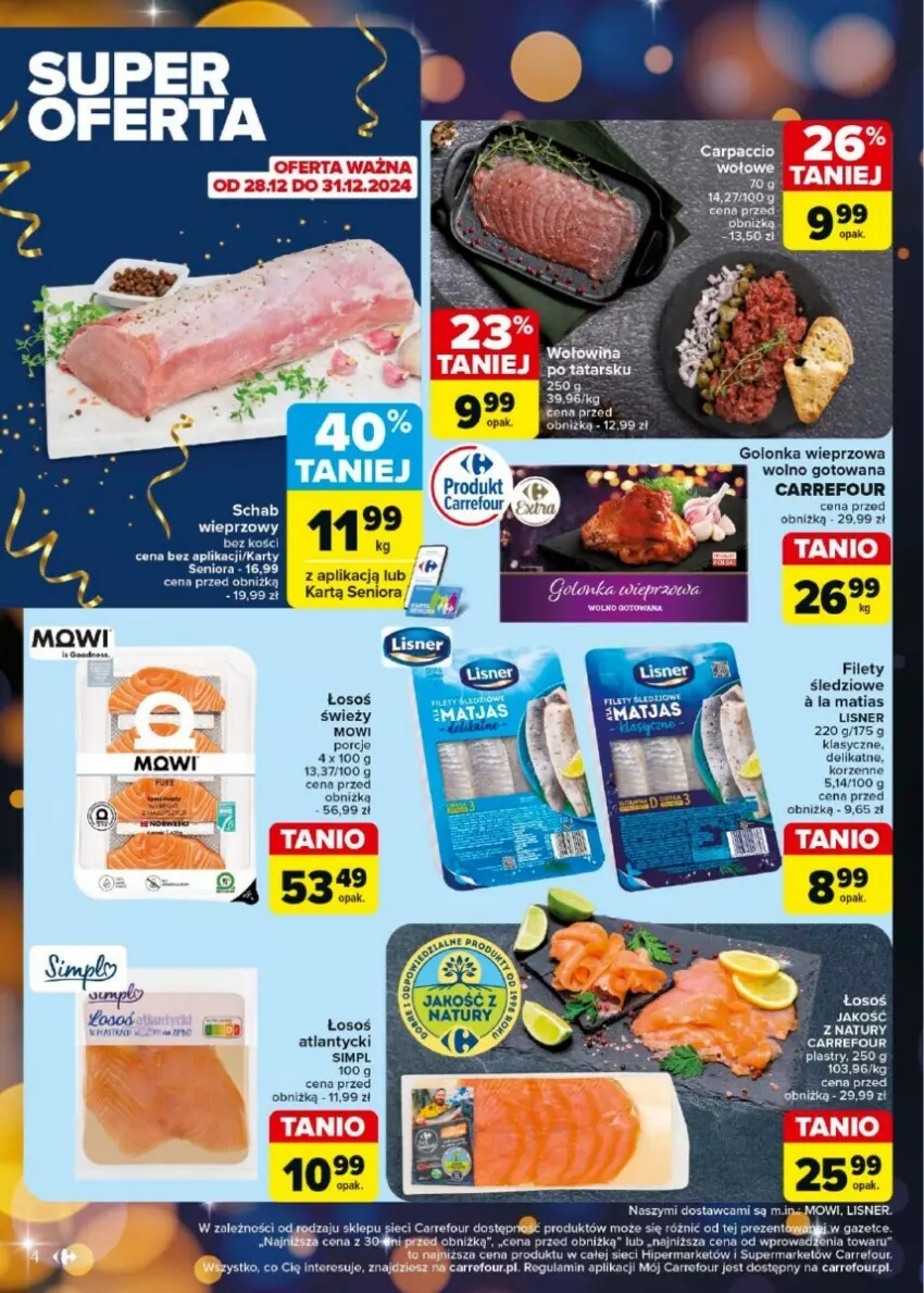 Gazetka promocyjna Carrefour - ważna 27.12.2024 do 04.01.2025 - strona 34 - produkty: Golonka wieprzowa, Lisner, O nas, Por