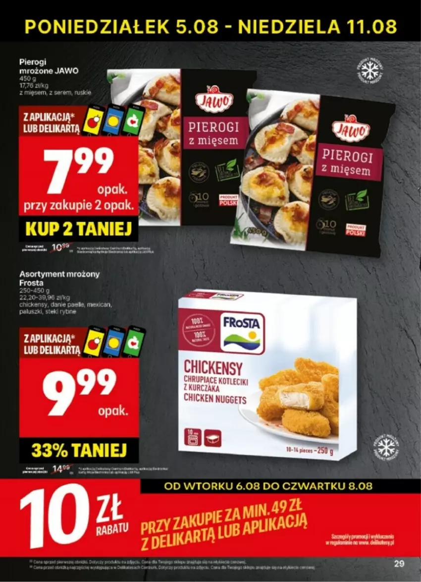 Gazetka promocyjna Delikatesy Centrum - ważna 05.08 do 11.08.2024 - strona 22 - produkty: Frosta, Noż, Pierogi