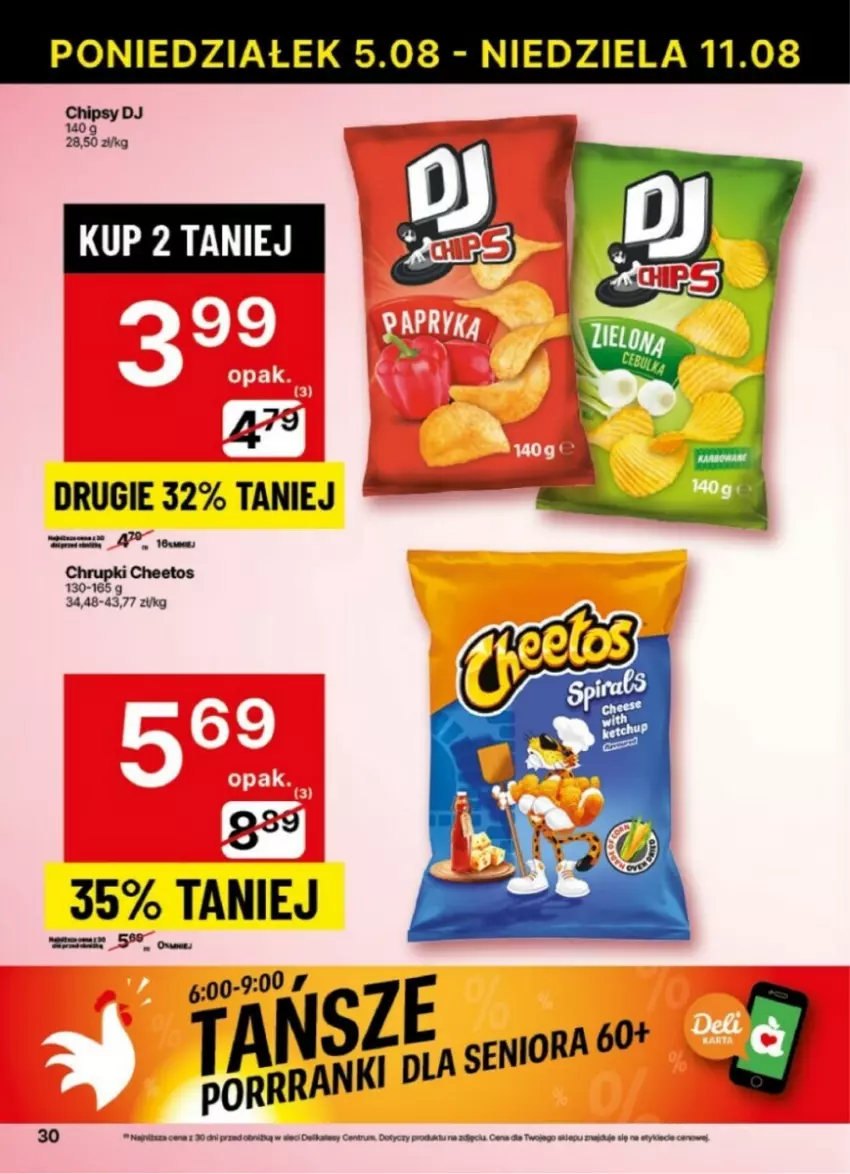 Gazetka promocyjna Delikatesy Centrum - ważna 05.08 do 11.08.2024 - strona 24 - produkty: Cheetos, Chipsy, Fa, Por