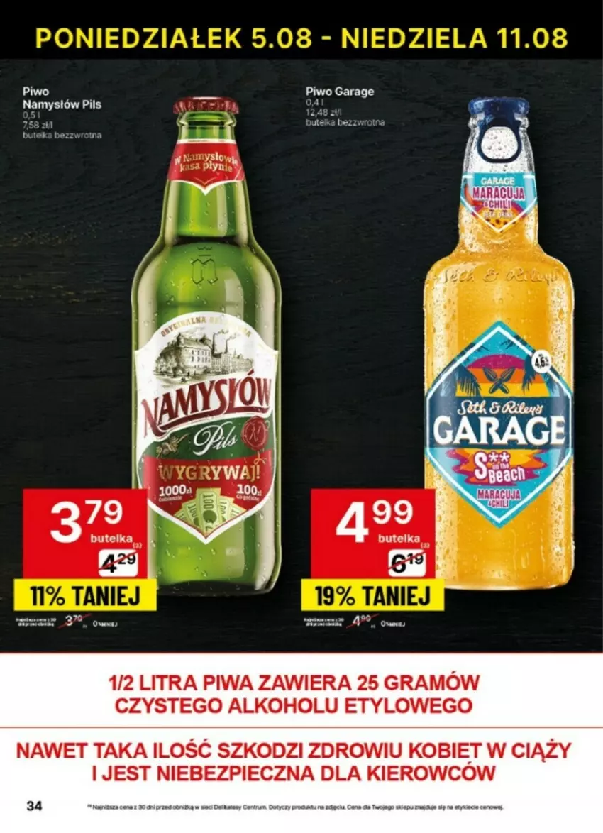 Gazetka promocyjna Delikatesy Centrum - ważna 05.08 do 11.08.2024 - strona 28 - produkty: Gra, Namysłów, Piec, Piwa, Piwo