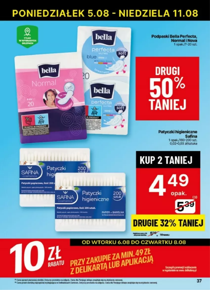 Gazetka promocyjna Delikatesy Centrum - ważna 05.08 do 11.08.2024 - strona 31 - produkty: Bell, Bella, Manta, Perfecta, Podpaski