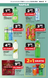 Gazetka promocyjna Netto - Od Poniedziałku - Gazetka - ważna od 22.06 do 22.06.2024 - strona 17 - produkty: Sok, Mus, Gra, Napój energetyczny, Kaktus, Granat, Coca-Cola, Napoje, Tiger, Schweppes, Napój izotoniczny, Tymbark, Szyna, Fanta, Owoce, Woda, Sprite, Mango, Napój, Fa