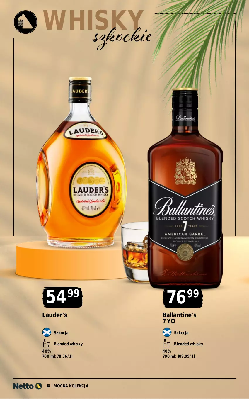 Gazetka promocyjna Netto - Alkohole - Mocne - ważna 03.08 do 14.08.2026 - strona 10 - produkty: Ballantine's, Koc, Lauder's, Whisky