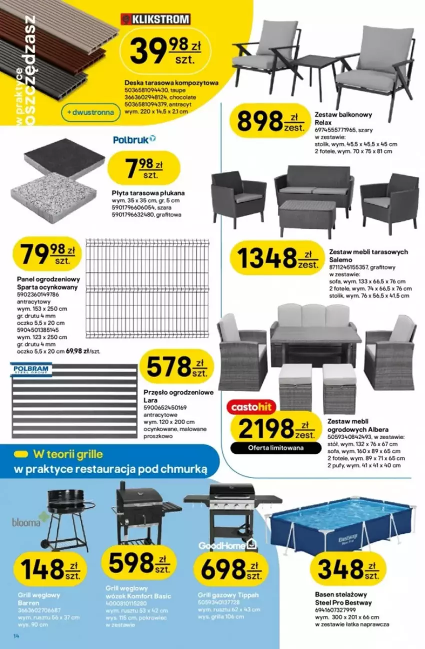 Gazetka promocyjna Castorama - ważna 21.05 do 03.06.2025 - strona 6 - produkty: Cynk, EPEE, Fa, Fotel, Gra, Grill, HP, Płyta, Puf, Sofa, Stół, Stolik