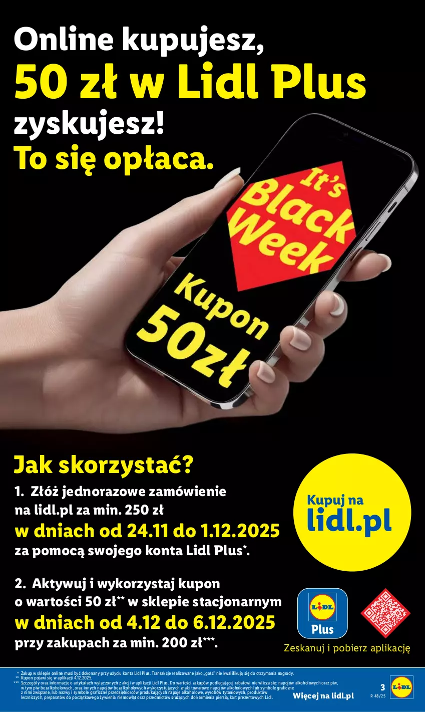 Gazetka promocyjna Lidl - GAZETKA - ważna 27.11 do 29.11.2025 - strona 3 - produkty: Gra, Karmi, Mus, Napoje, Tran, Znicz