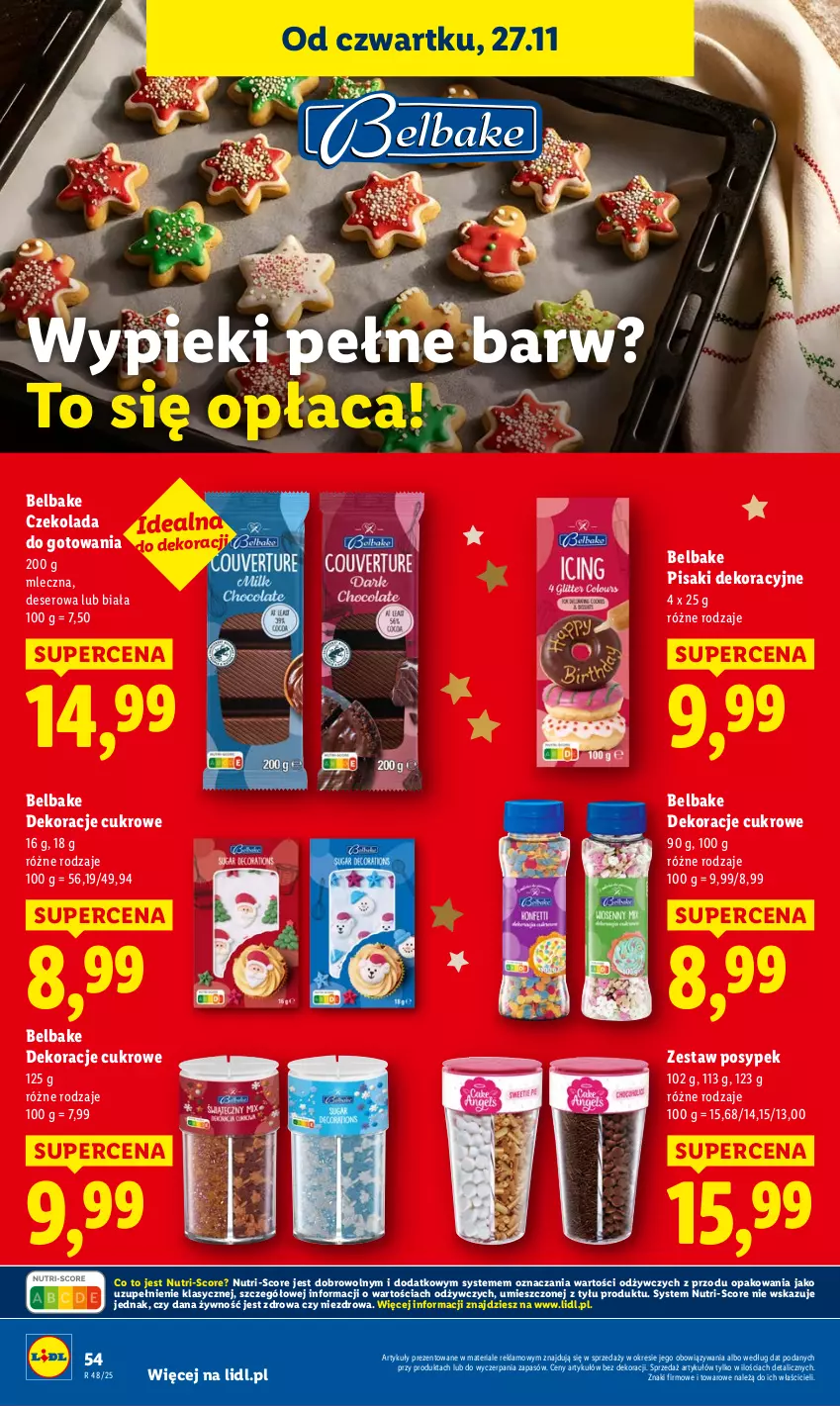 Gazetka promocyjna Lidl - GAZETKA - ważna 27.11 do 29.11.2025 - strona 54 - produkty: Czekolada, Deser, Ser