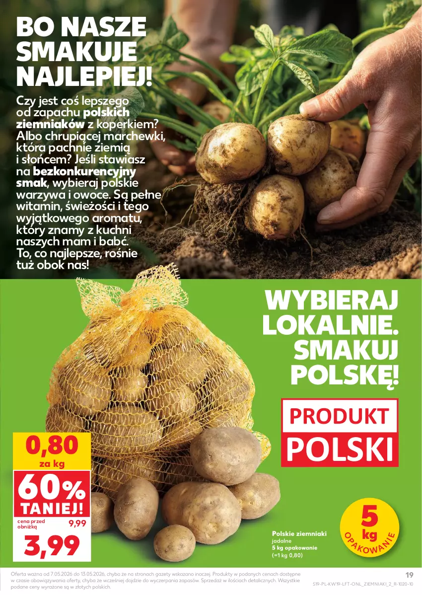 Gazetka promocyjna Kaufland - Gazetka tygodnia - ważna 07.05 do 13.05.2026 - strona 19 - produkty: O nas, Owoce, Warzywa, Warzywa i owoce, Ziemniaki