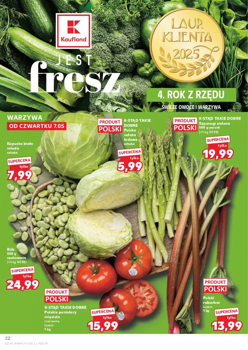Gazetka promocyjna Kaufland - Gazetka tygodnia - ważna 07.05 do 13.05.2026 - strona 22 - produkty: Owoce, Pomidory, Sałat, Sałata lodowa, Warzywa
