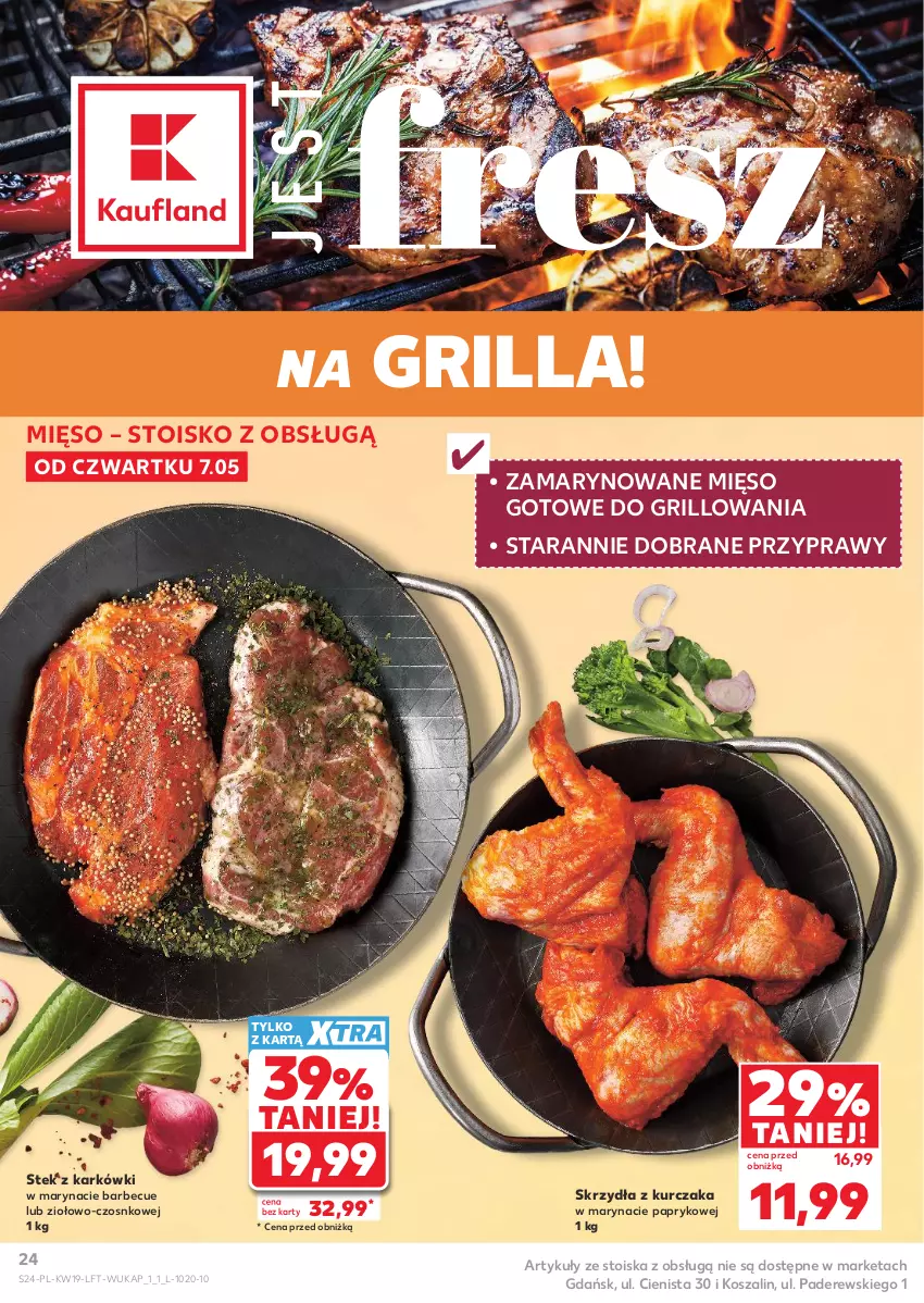 Gazetka promocyjna Kaufland - Gazetka tygodnia - ważna 07.05 do 13.05.2026 - strona 24 - produkty: Grill, Kosz, Kurczak, Mięso, Przyprawy, Stek, Szal