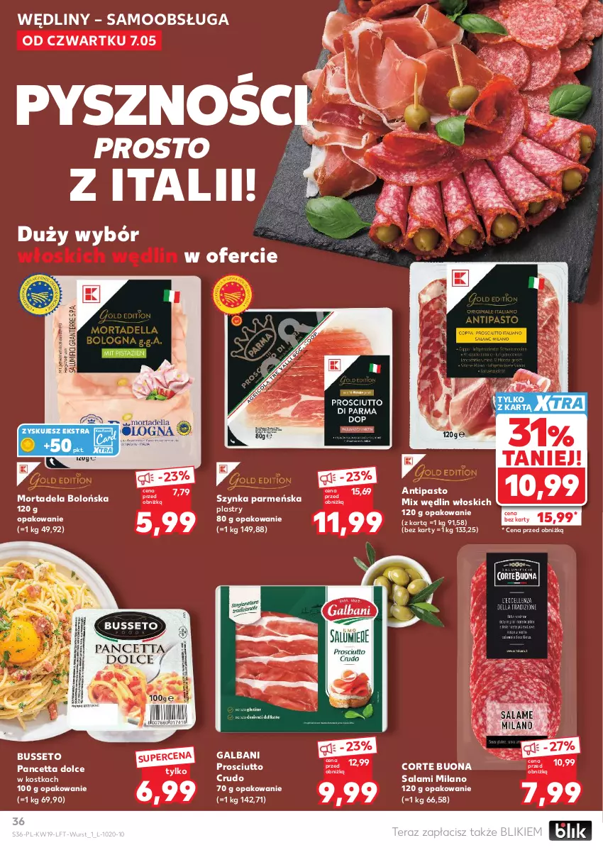 Gazetka promocyjna Kaufland - Gazetka tygodnia - ważna 07.05 do 13.05.2026 - strona 36 - produkty: Galbani, Prosciutto, Salami, Szynka, Tera