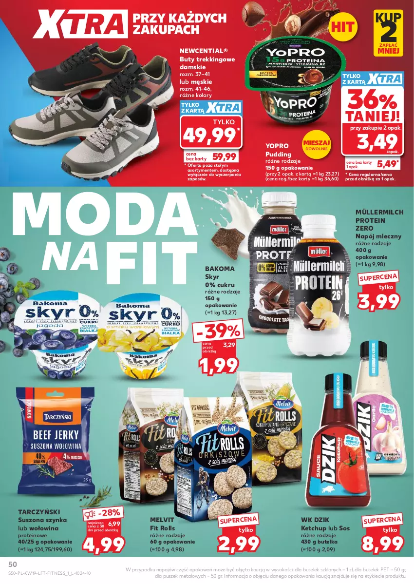 Gazetka promocyjna Kaufland - Gazetka tygodnia - ważna 07.05 do 13.05.2026 - strona 50 - produkty: Bakoma, Buty, Ketchup, Melvit, Moda, Müller, Müllermilch, Napój, Napój mleczny, Por, Pudding, Sok, Sos, Sport, Szynka, Tarczyński, Wołowina