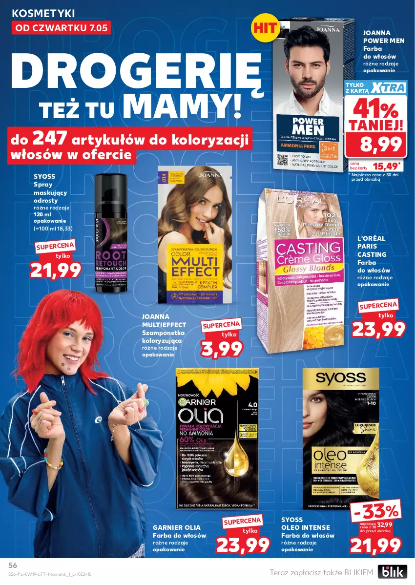 Gazetka promocyjna Kaufland - Gazetka tygodnia - ważna 07.05 do 13.05.2026 - strona 56 - produkty: Fa, Farba do włosów, Garnier, Joanna, L’Oréal, Oleo, Syoss, Szampon, Tera