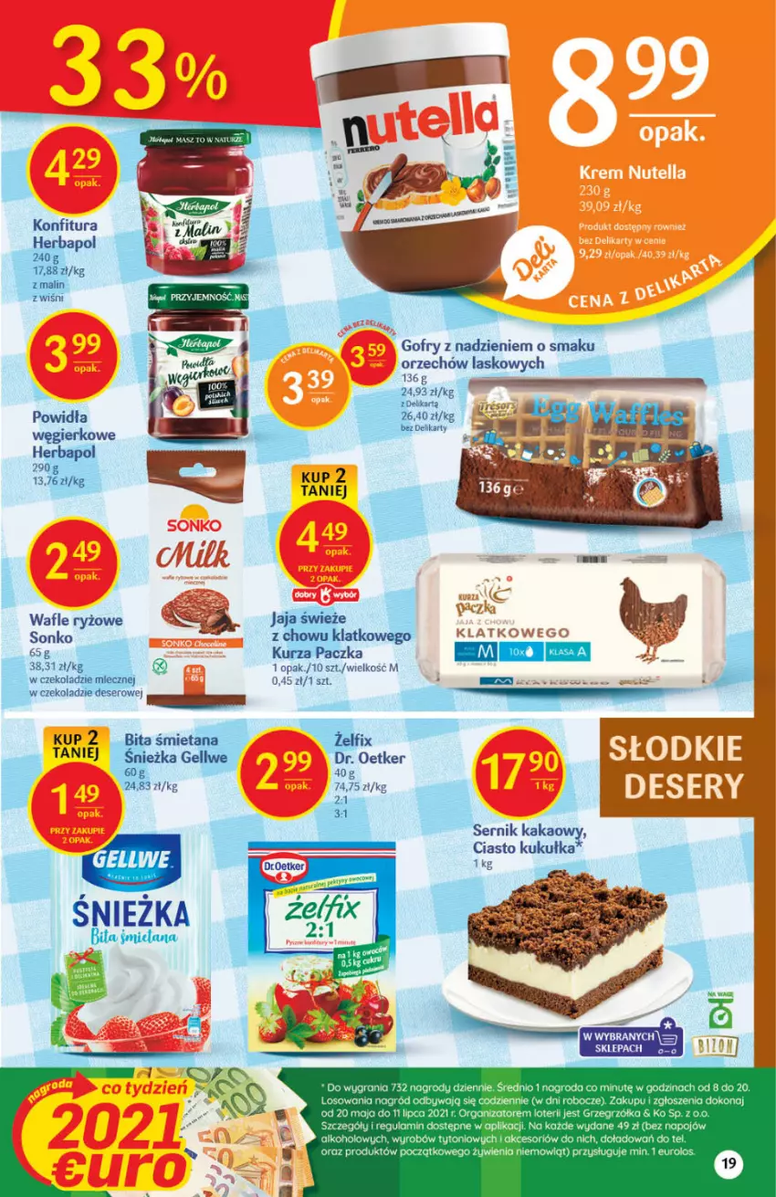 Gazetka promocyjna Delikatesy Centrum - Gazetka Delikatesy Centrum - ważna 20.05 do 26.05.2021 - strona 19 - produkty: Gofry, Gra, Kakao, Ryż, Sonko, Wafle