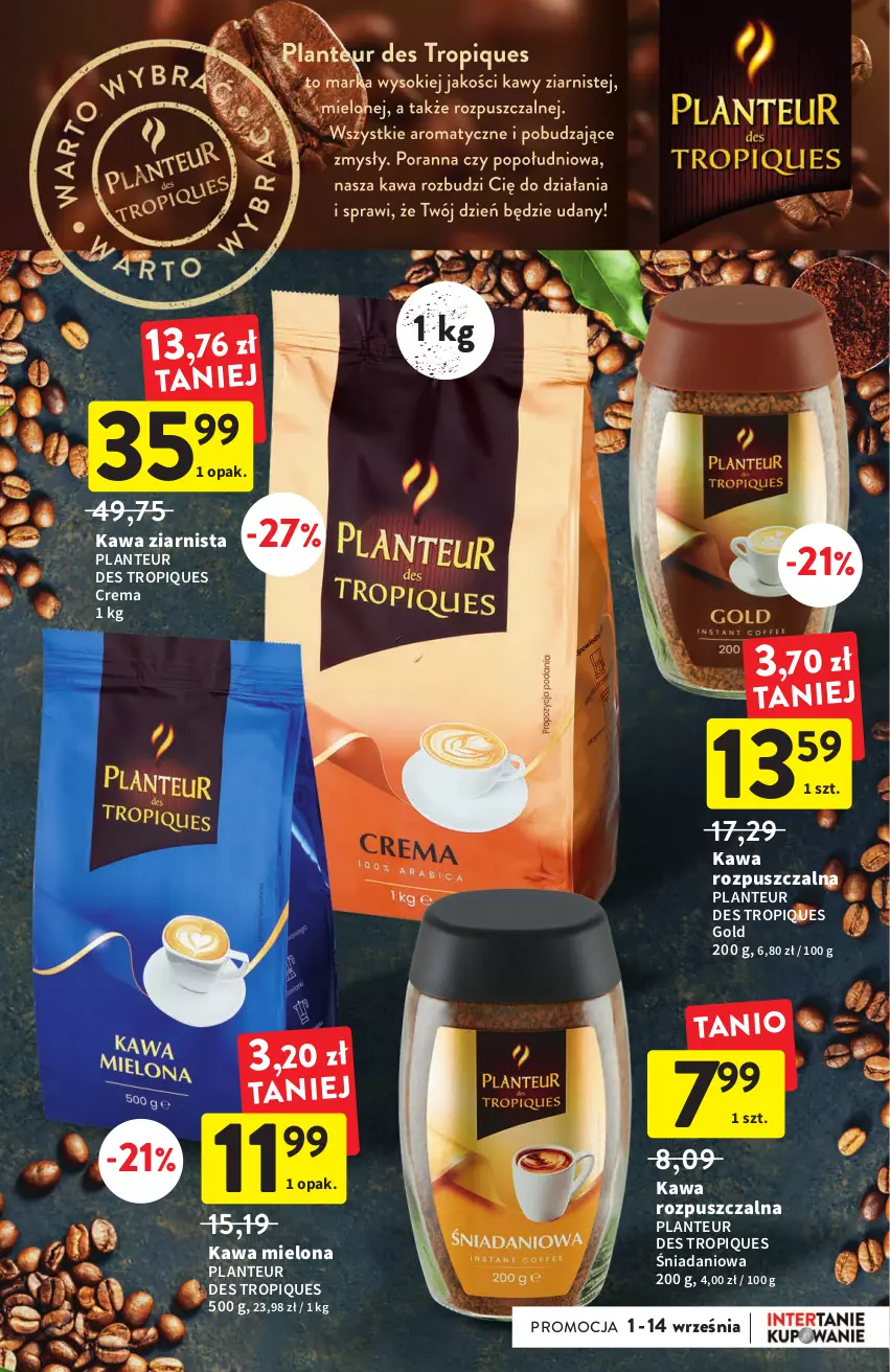 Gazetka promocyjna Intermarche - Gazetka Intermarche - ważna 01.09 do 07.09.2022 - strona 29 - produkty: Danio, Kawa, Kawa mielona, Kawa rozpuszczalna, Kawa ziarnista