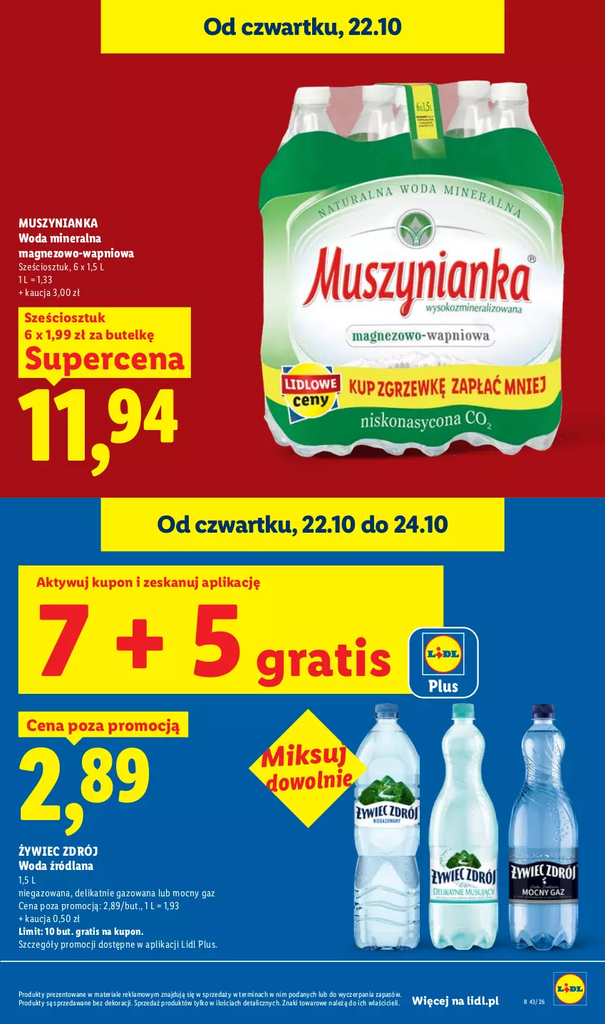 Gazetka promocyjna Lidl - Gazetka - ważna 22.10 do 24.10.2026 - strona 29 - produkty: Gra, LANA, Magnez, Mus, Muszynianka, Woda, Woda mineralna