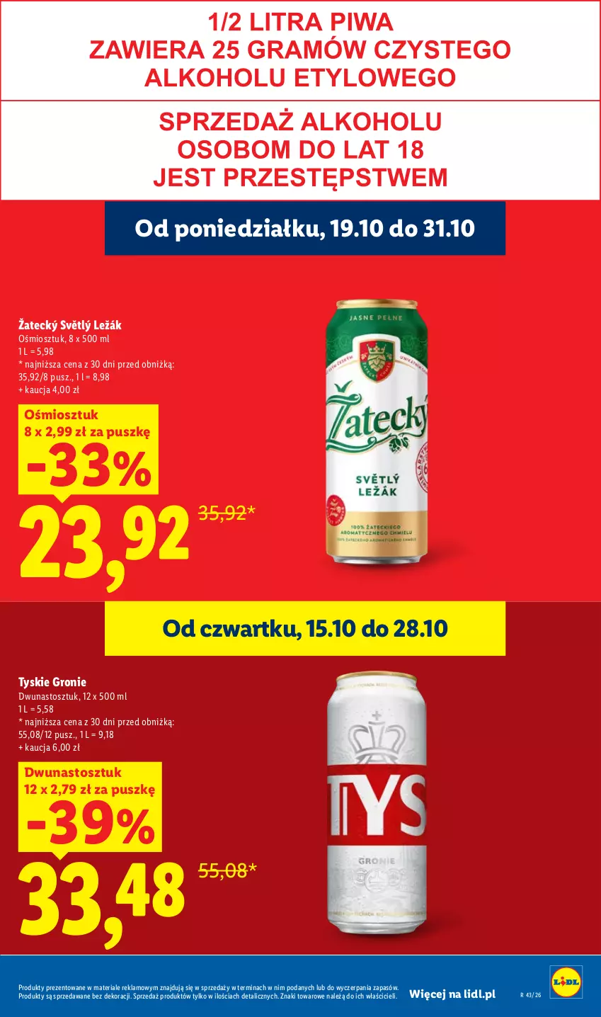 Gazetka promocyjna Lidl - Gazetka - ważna 22.10 do 24.10.2026 - strona 33 - produkty: Tyskie