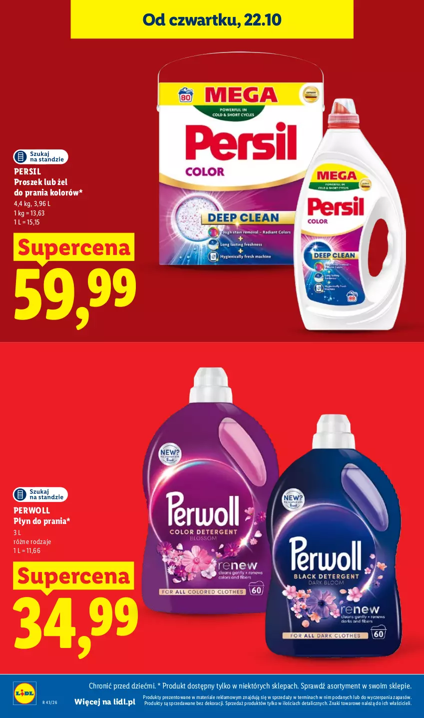 Gazetka promocyjna Lidl - Gazetka - ważna 22.10 do 24.10.2026 - strona 36 - produkty: Persil, Perwoll, Płyn do prania