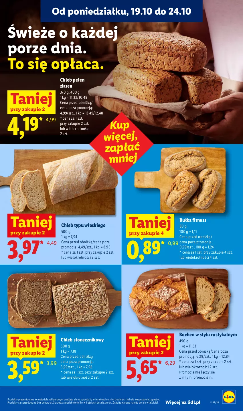 Gazetka promocyjna Lidl - Gazetka - ważna 22.10 do 24.10.2026 - strona 53 - produkty: Bułka, Bułka fitness, Chleb, Chleb typu włoskiego, Por, Rust
