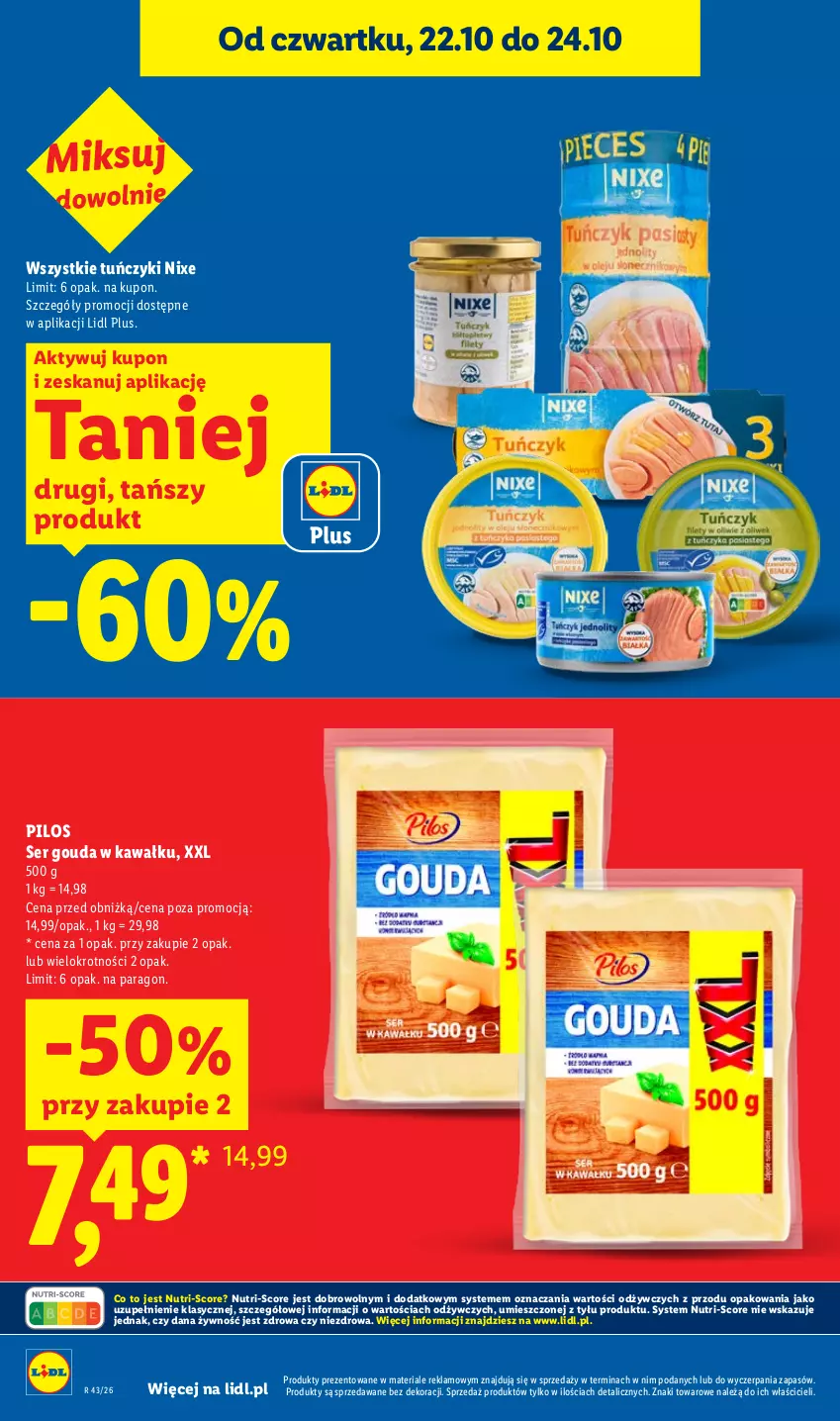 Gazetka promocyjna Lidl - Gazetka - ważna 22.10 do 24.10.2026 - strona 6 - produkty: Gouda, Kawa, Pilos, Ser, Tuńczyk