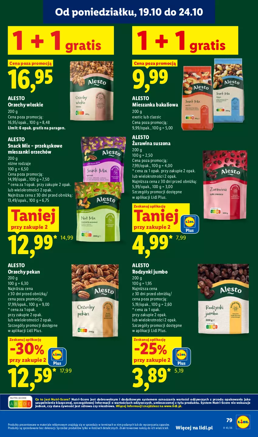 Gazetka promocyjna Lidl - Gazetka - ważna 22.10 do 24.10.2026 - strona 81 - produkty: Gra, Mieszanka bakaliowa, Orzechy włoskie, Rodzynki