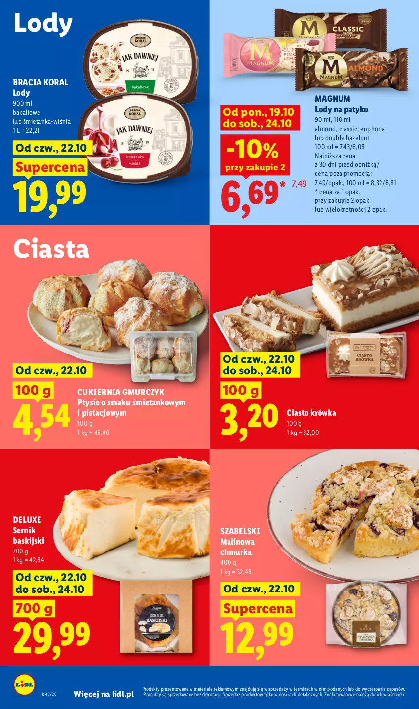 Gazetka promocyjna Lidl - Gazetka - ważna 22.10 do 24.10.2026 - strona 90 - produkty: Cukier, Lody, Ser